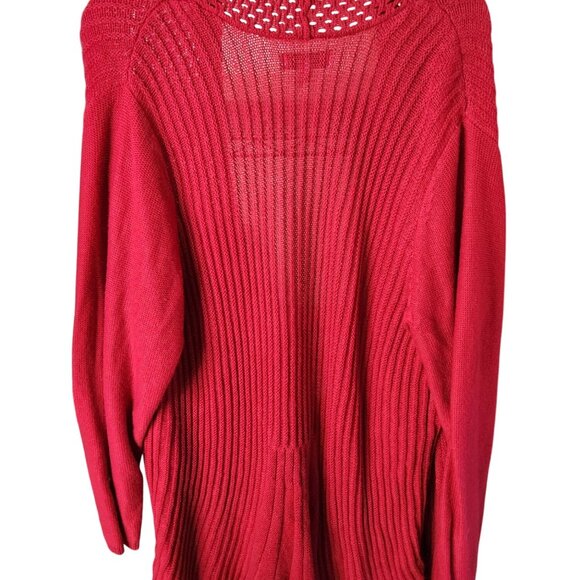 Kim Rogers Knitted Curvy Cardigan Full Sleeve Sweater 1X - Picture 3 of 3
